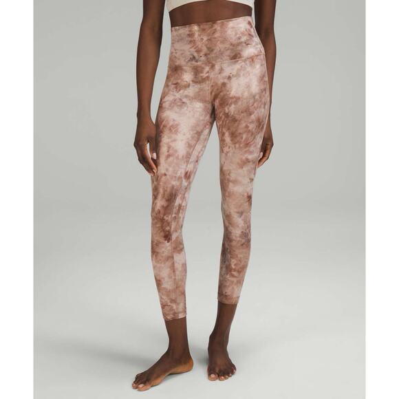 Lululemon Align High-Rise Shine Diamond Dye Misty Shell Cacao Foil 25” Leggings - Picture 1 of 6